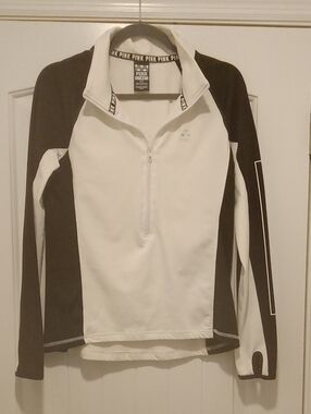 Victoria's PINK Black & White Half-Zip Pullover